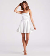Frida Satin-Partykleid